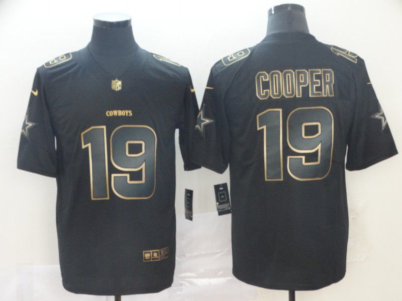 Men Dallas cowboys 19 Cooper Nike Vapor Limited Black Golden NFL Jerseys